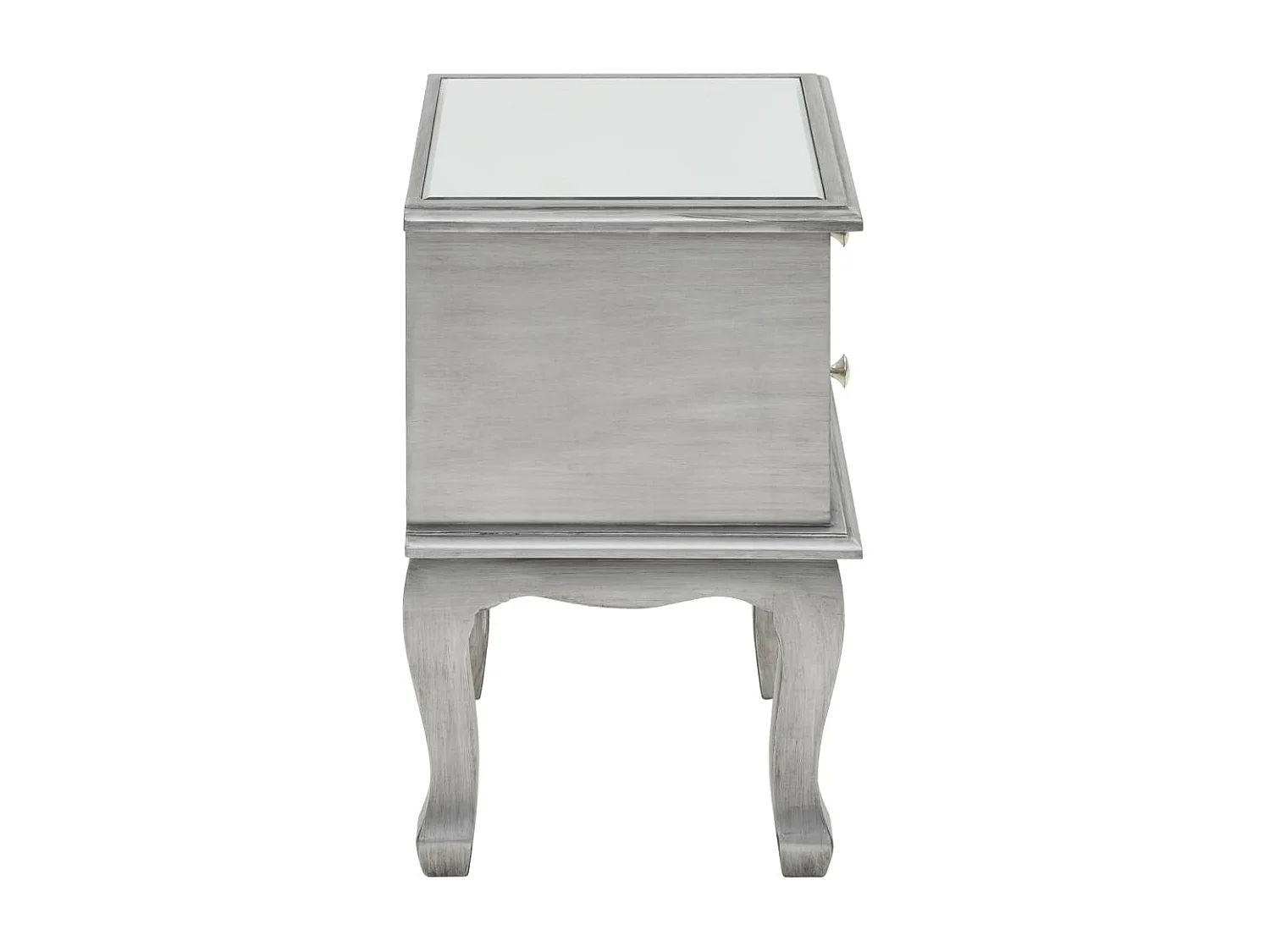 Garden Furniture -  Comodino Speccato in MDF e Vetro 34,5x30x50 cm