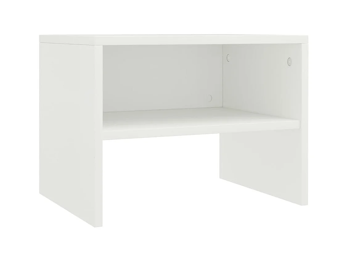 De Witt  Table de chevet Blanc 40x30x30 cm Bois d'ingénierie