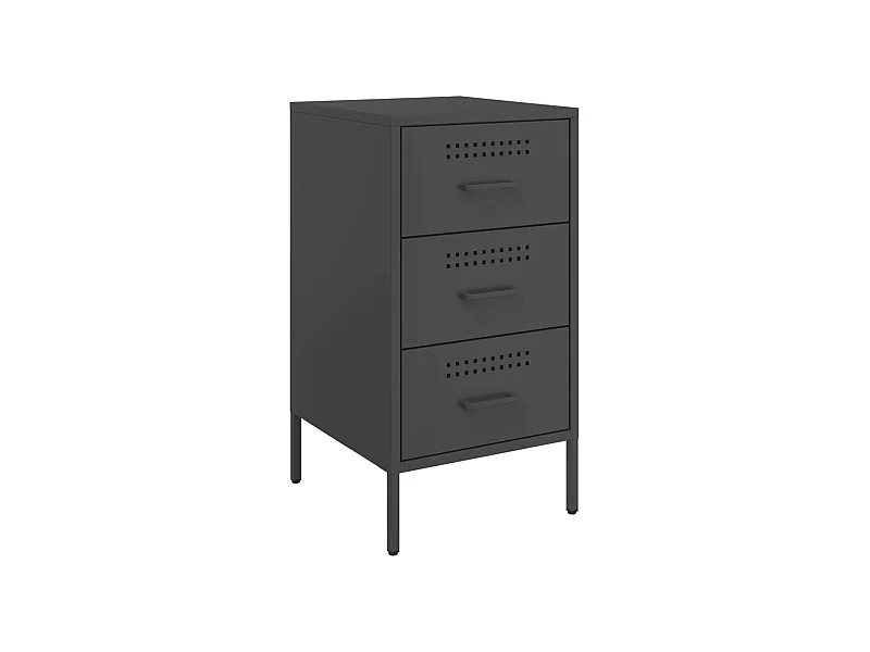 Vyndor  Nachtkastje 36x39x68 cm staal zwart