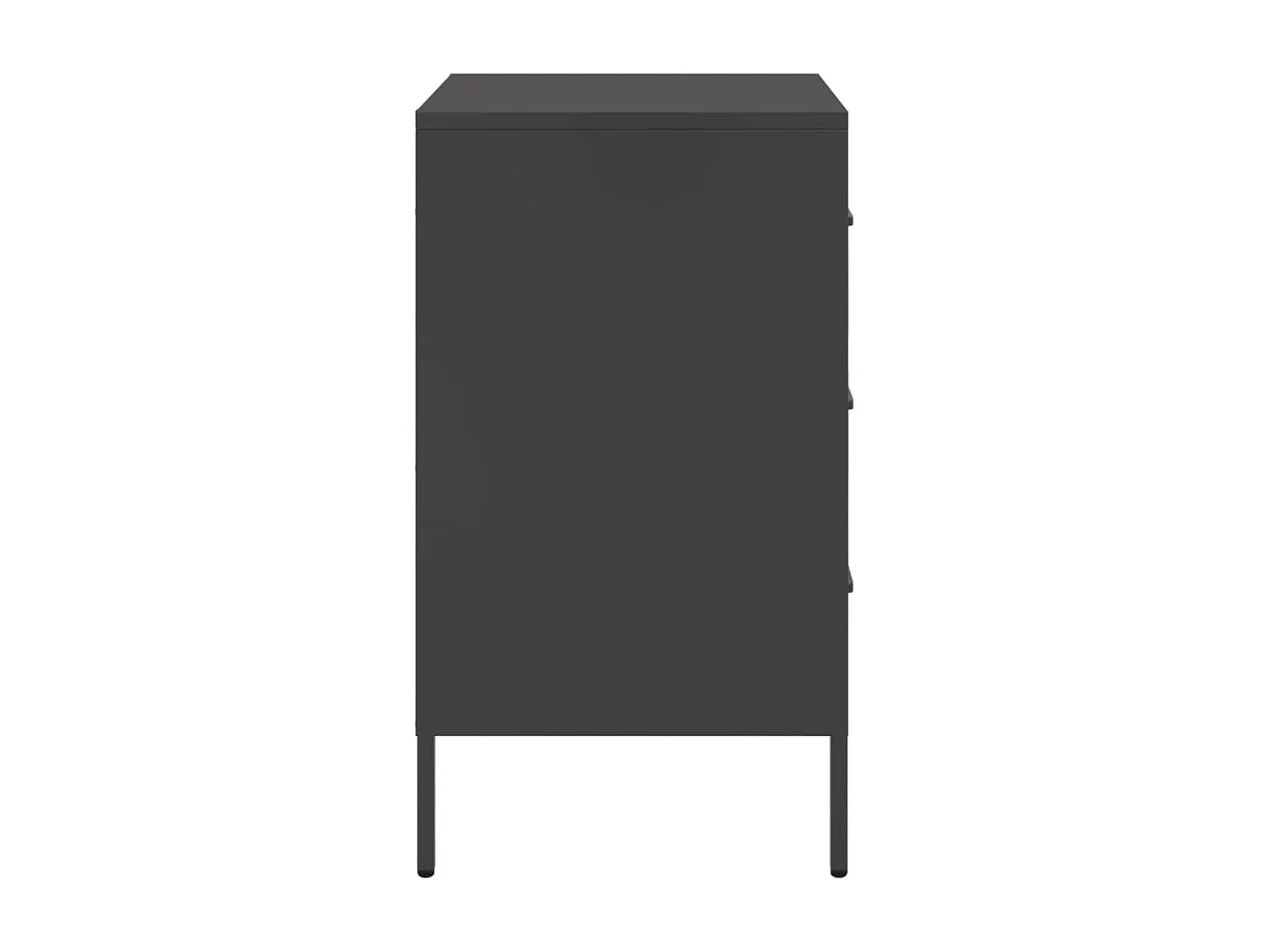 Vyndor  Table de chevet noir 36x39x68 cm acier