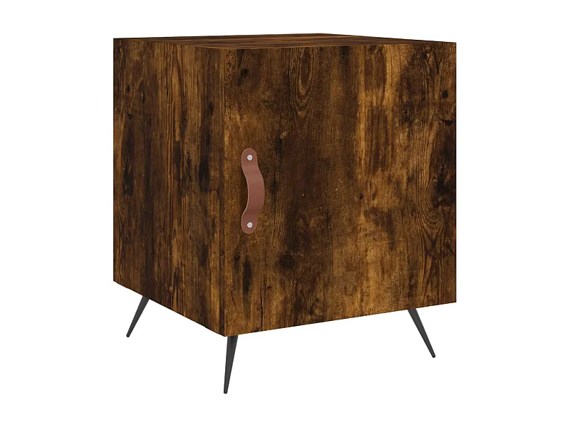 Aars  Table de chevet chêne fumé 40x40x50 cm bois d'ingénierie