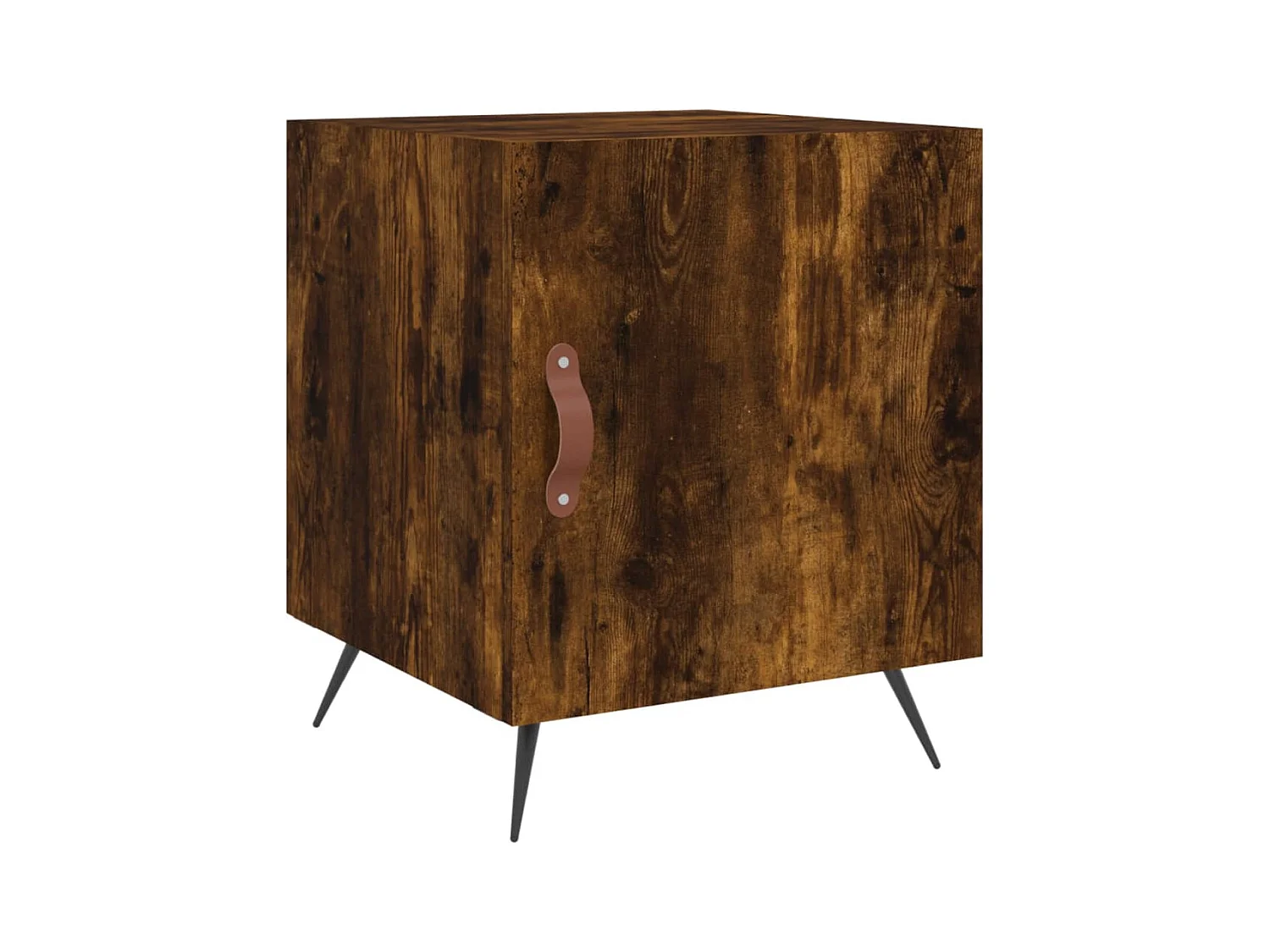 Aars  Table de chevet chêne fumé 40x40x50 cm bois d'ingénierie