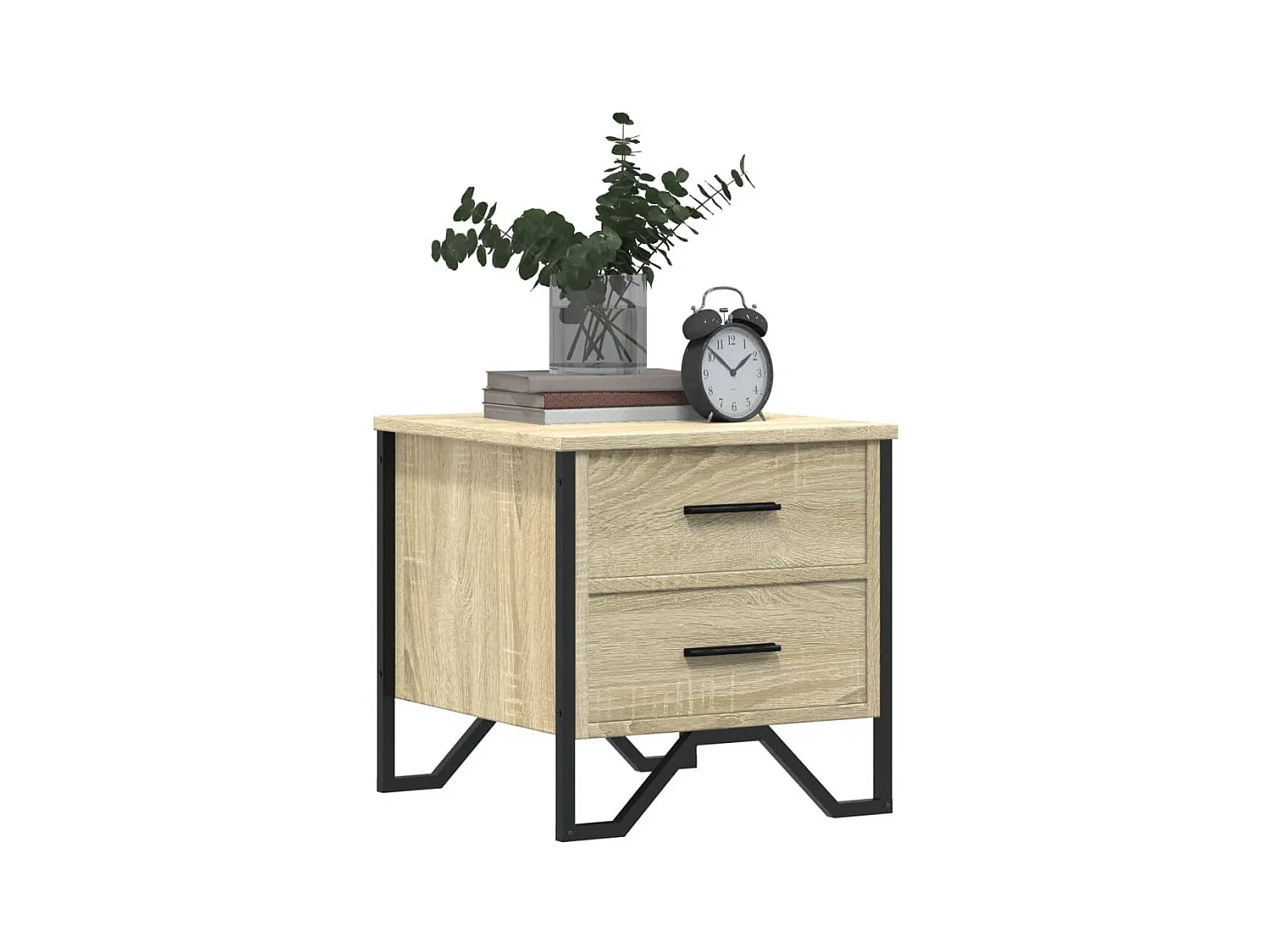 Hanne  Tables de chevet 2 pcs chêne sonoma 40x41x40 cm bois ingénierie