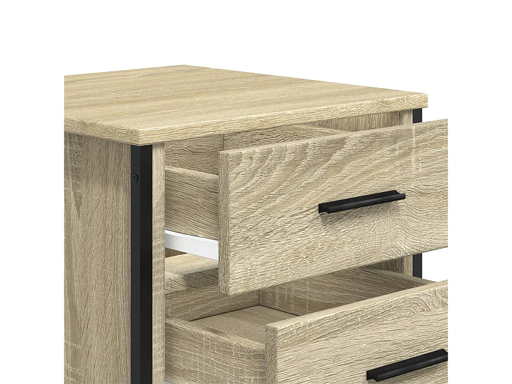 Hanne  Tables de chevet 2 pcs chêne sonoma 40x41x40 cm bois ingénierie