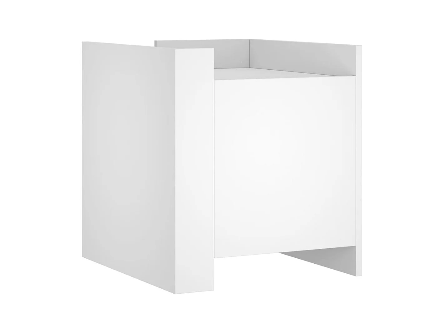 Jarnor  Table de chevet blanc 45x50x50 cm bois d’ingénierie