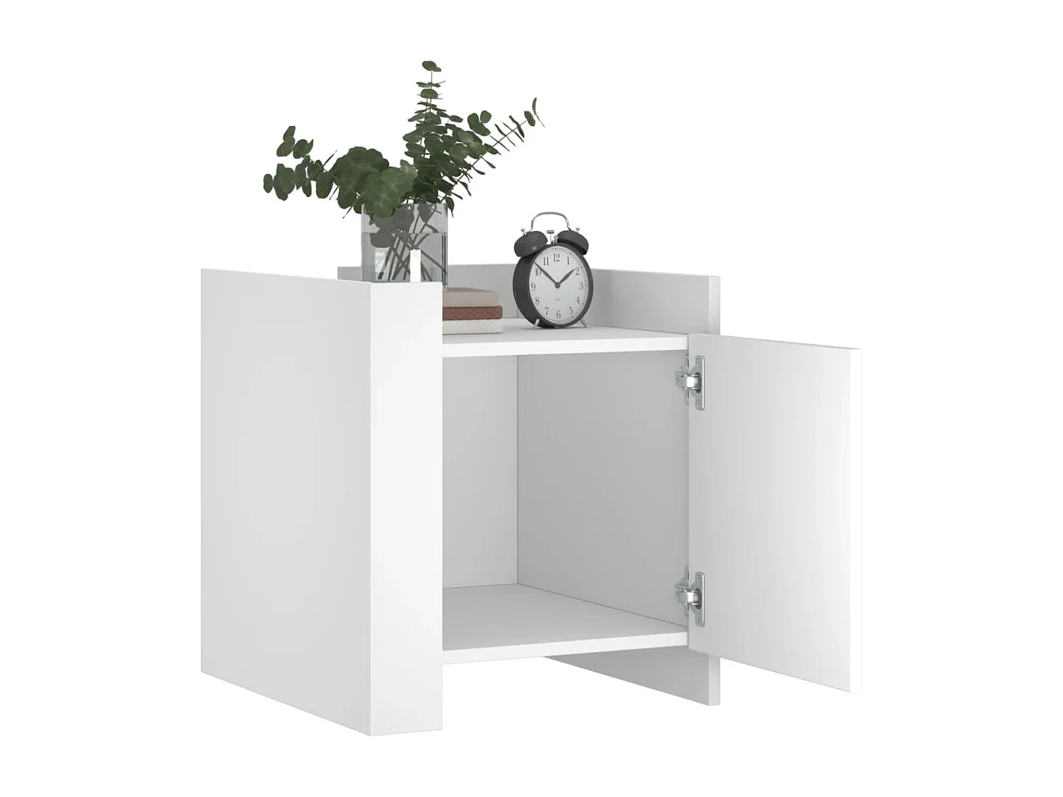 Jarnor  Table de chevet blanc 45x50x50 cm bois d’ingénierie