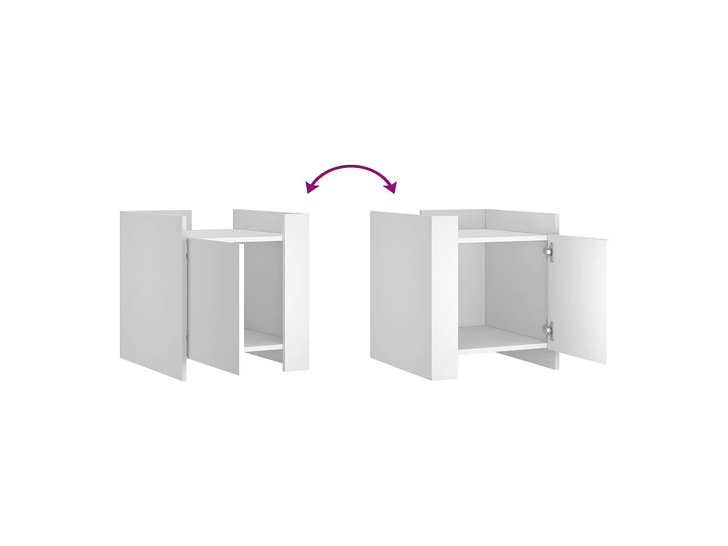 Jarnor  Table de chevet blanc 45x50x50 cm bois d’ingénierie