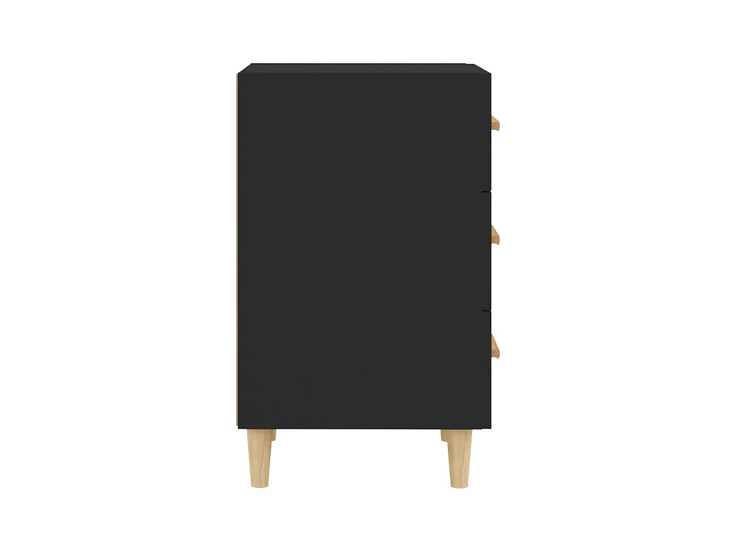 Cash  Table de chevet noir 40x40x66 cm bois d'ingénierie