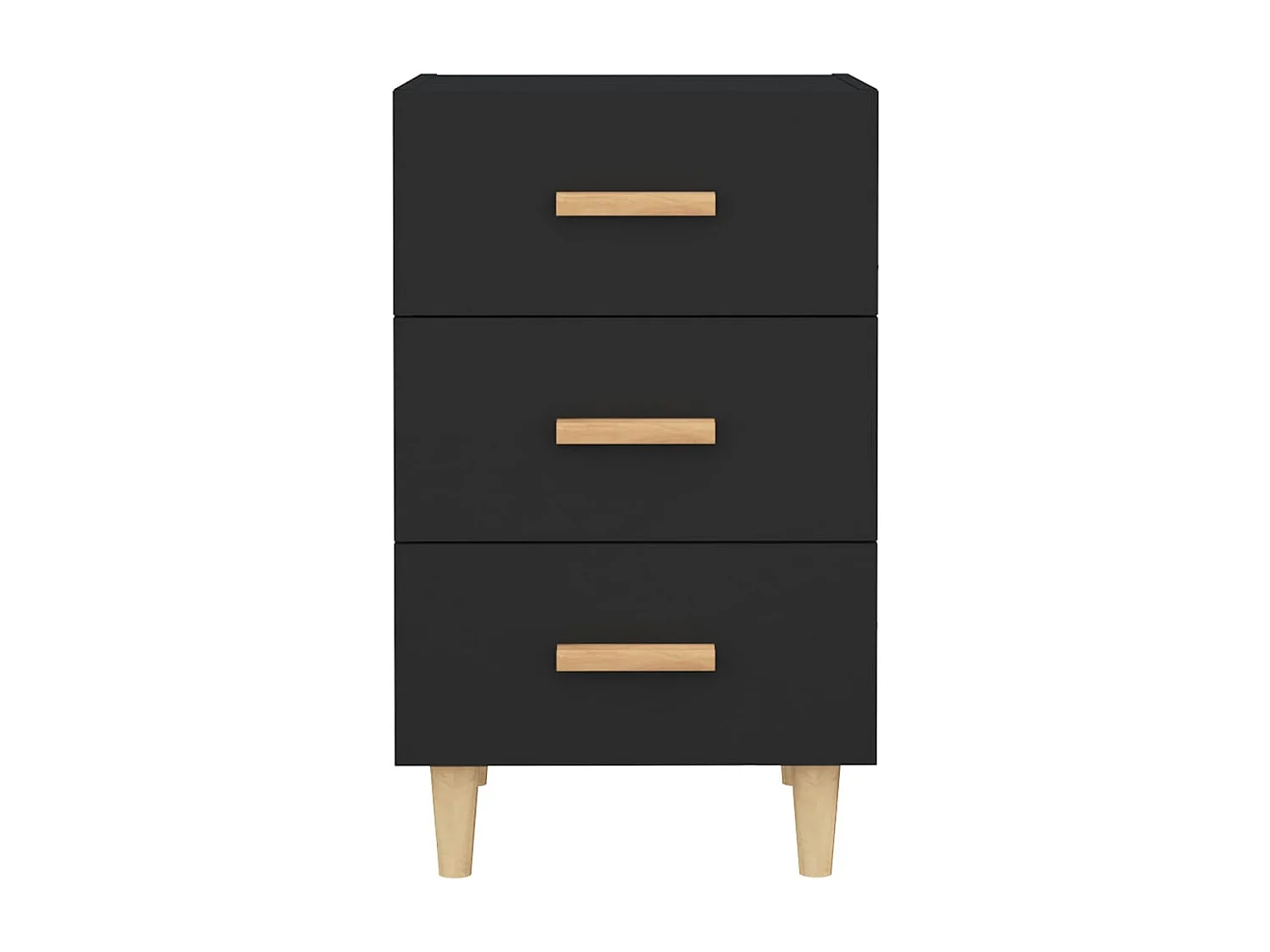 Cash  Nachttisch Schwarz 40x40x66 cm Holzwerkstoff