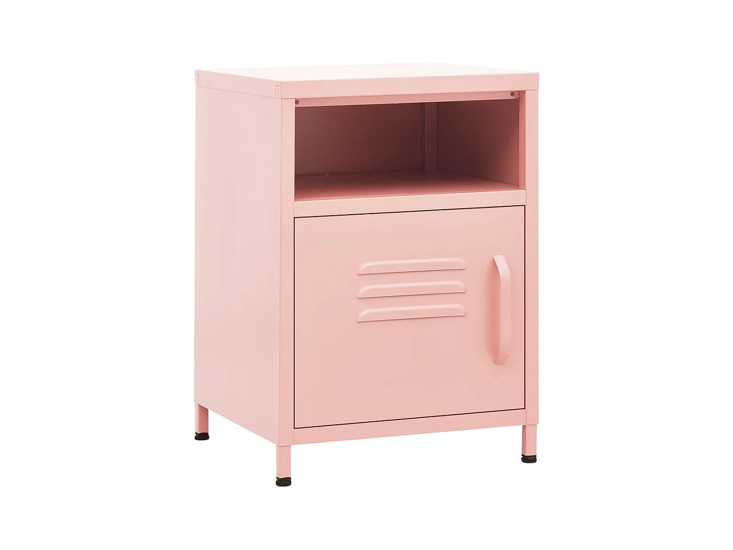 Sylora  Table de chevet Rose 35x35x51 cm Acier