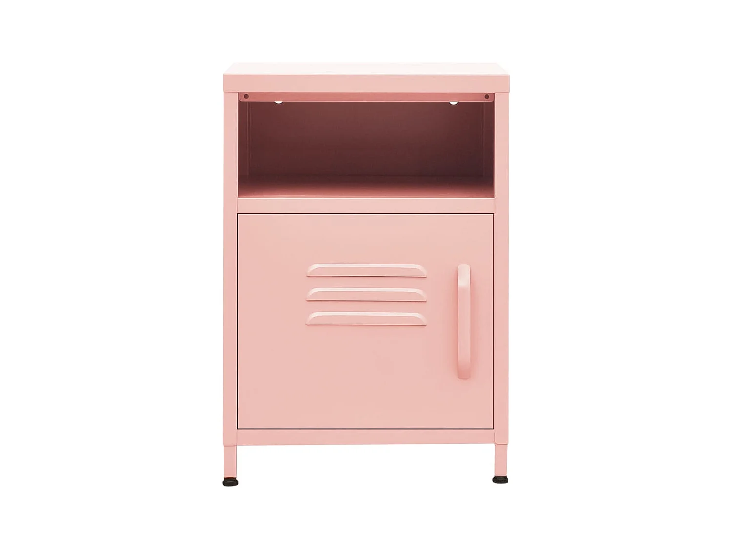 Sylora  Table de chevet Rose 35x35x51 cm Acier