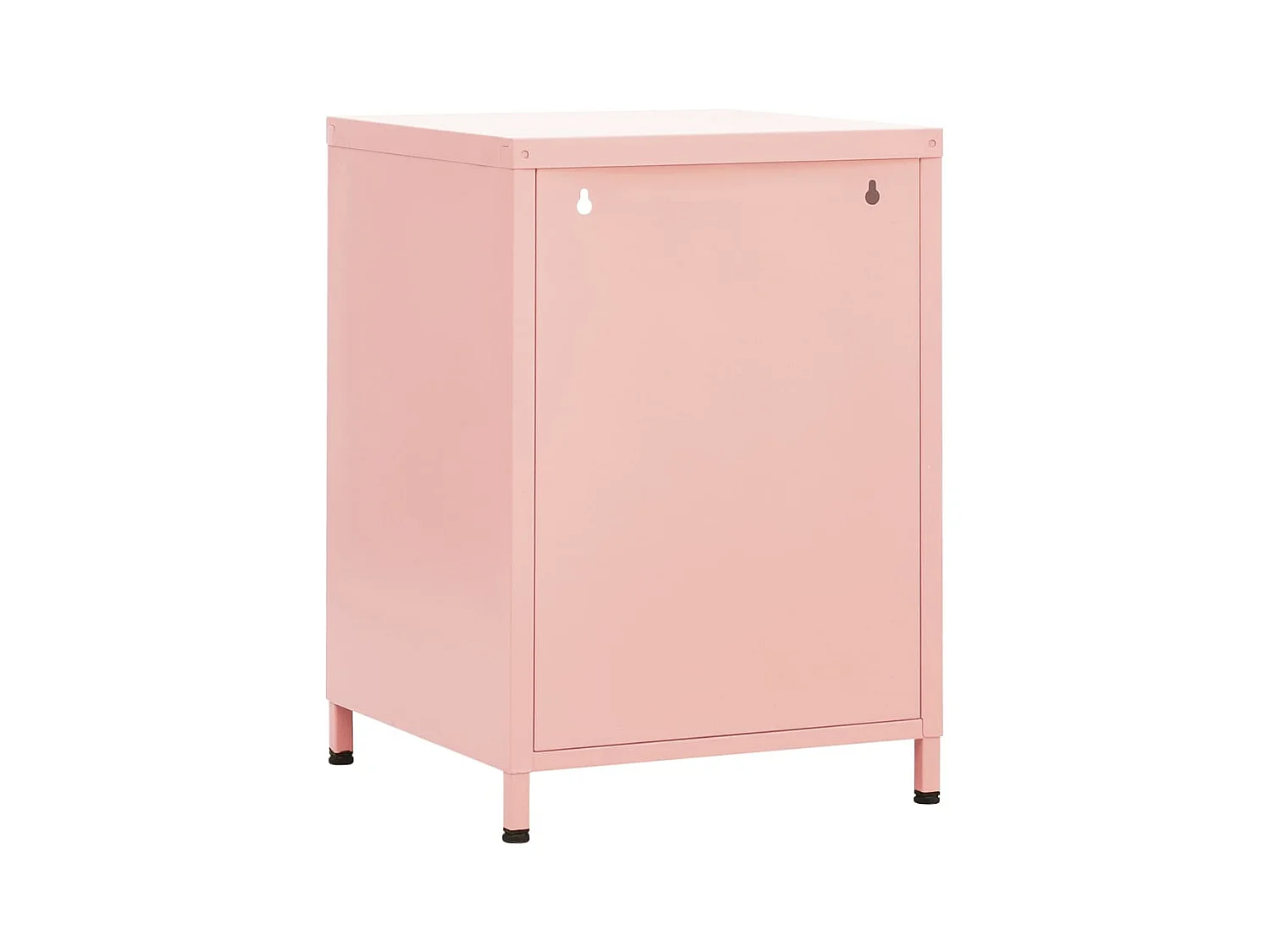 Sylora  Table de chevet Rose 35x35x51 cm Acier