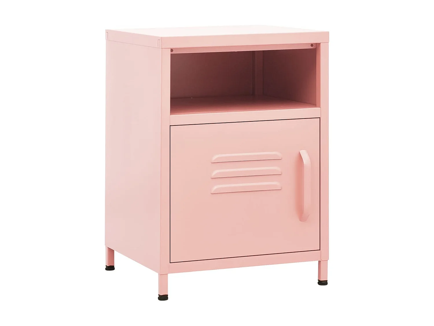 Sylora  Table de chevet Rose 35x35x51 cm Acier