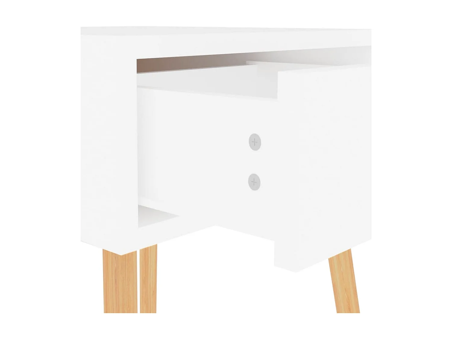 Wellsville  Comodini 2 pz Bianc 40x40x56 cm in Legno Multistrato