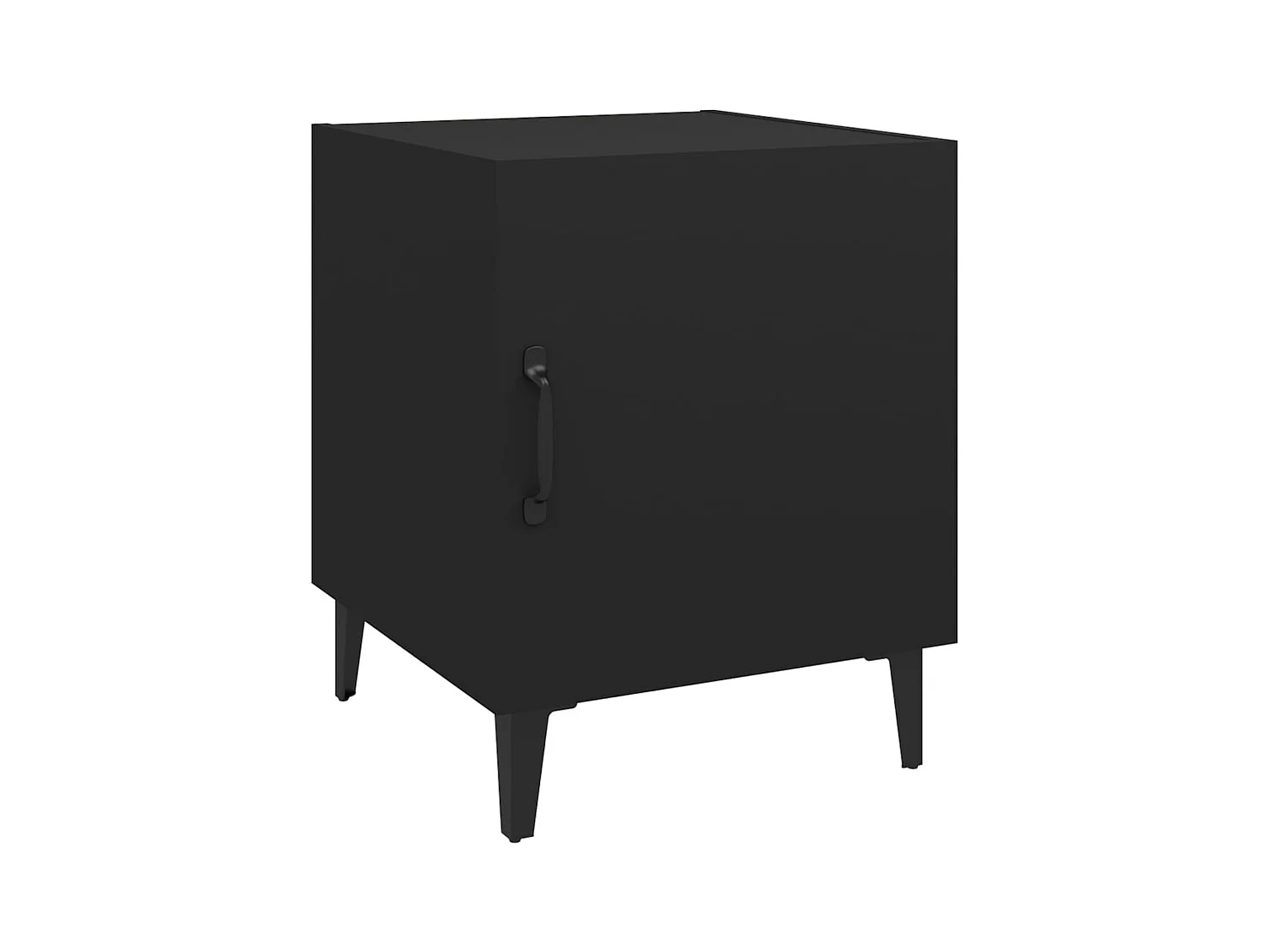 Hondo  Tables de chevet 2 pcs Noir Bois d'ingénierie