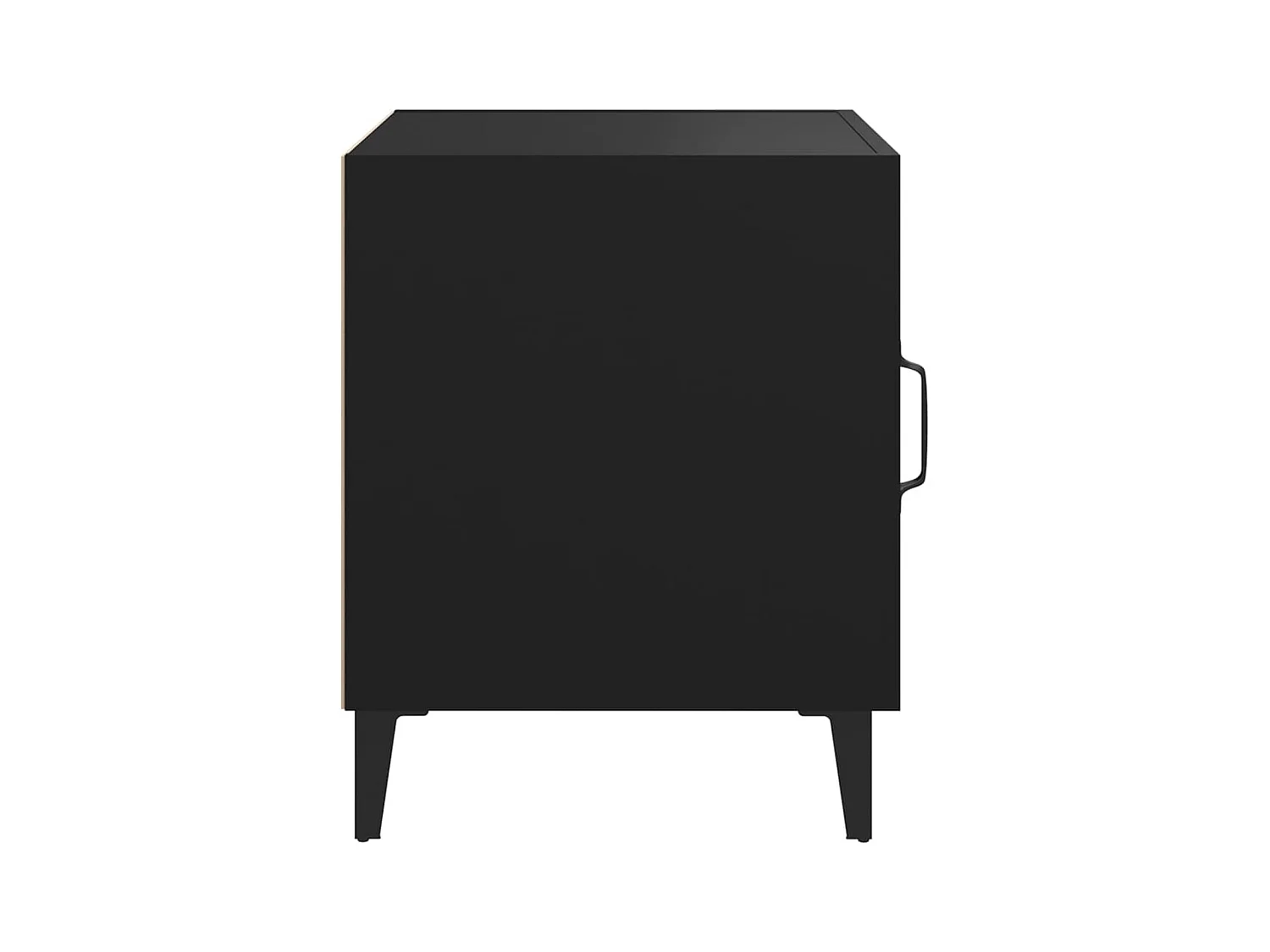 Hondo  Tables de chevet 2 pcs Noir Bois d'ingénierie