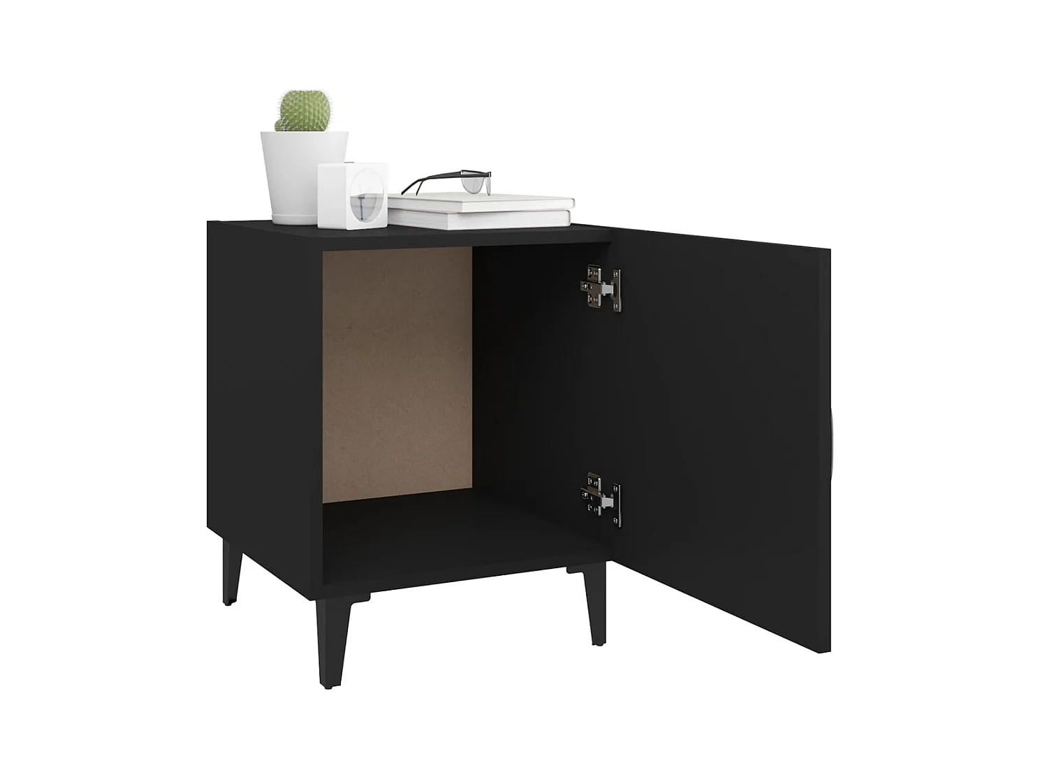 Hondo  Tables de chevet 2 pcs Noir Bois d'ingénierie