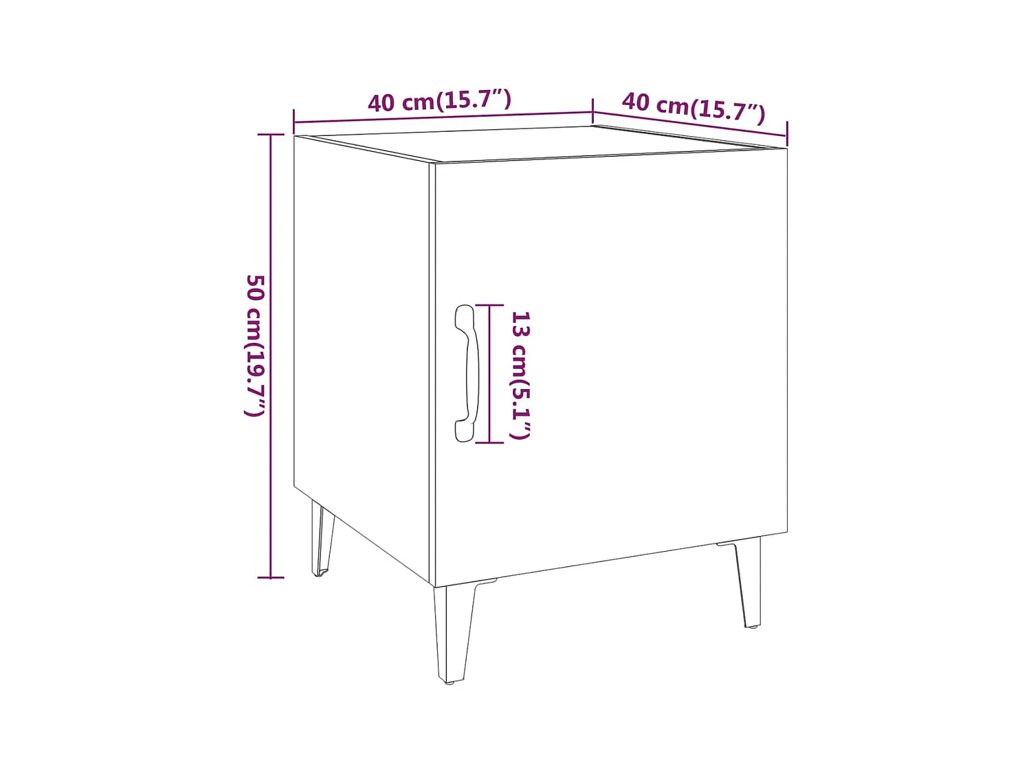 Hondo  Tables de chevet 2 pcs Noir Bois d'ingénierie