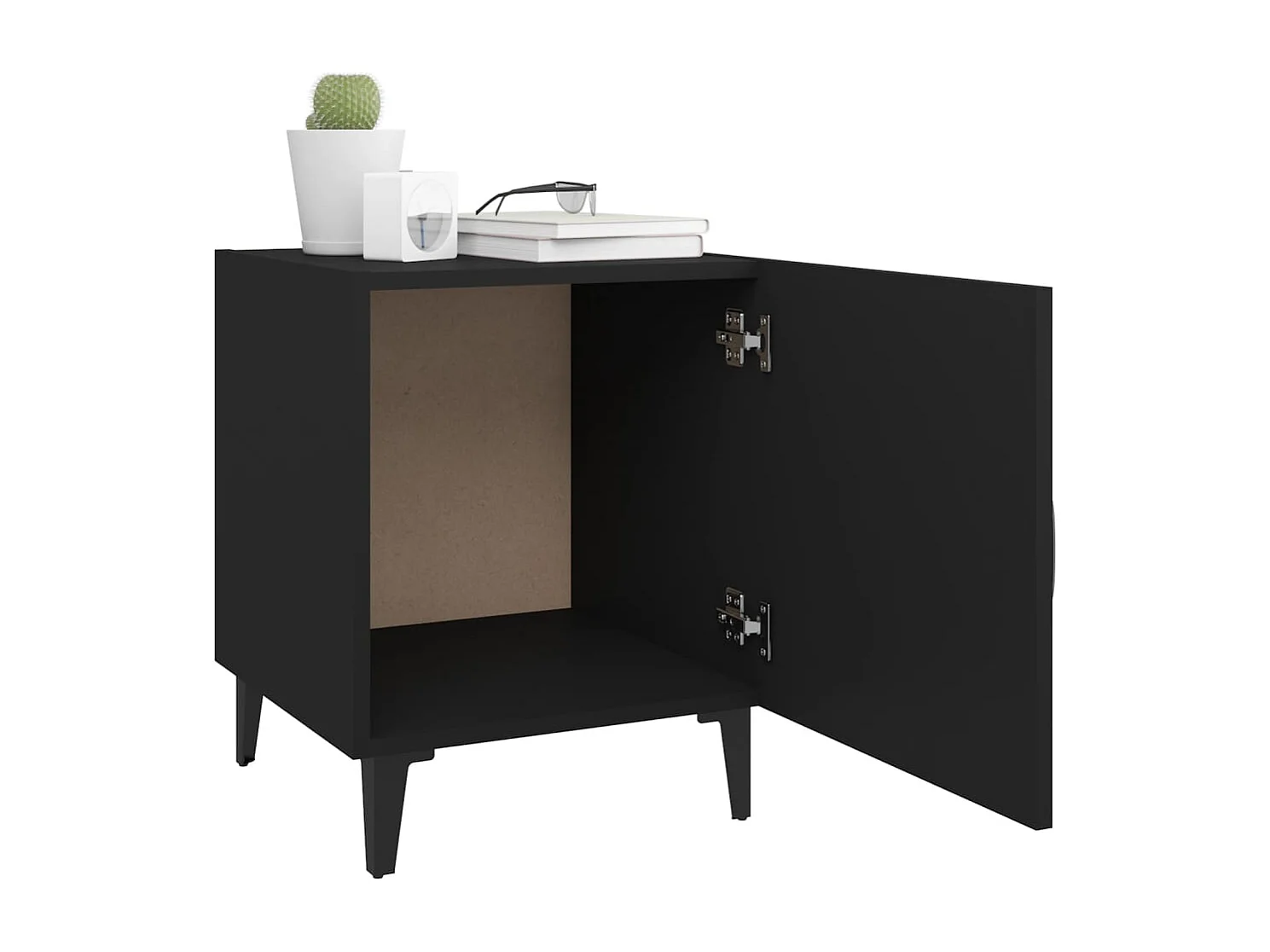 Hondo  Tables de chevet 2 pcs Noir Bois d'ingénierie