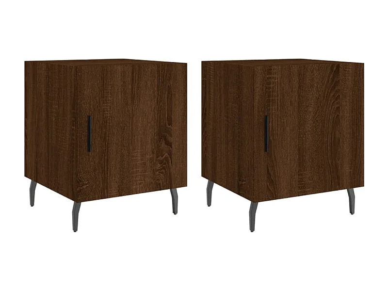 Volda  Tables de chevet 2pcs chêne marron 40x40x50cm bois d'ingénierie