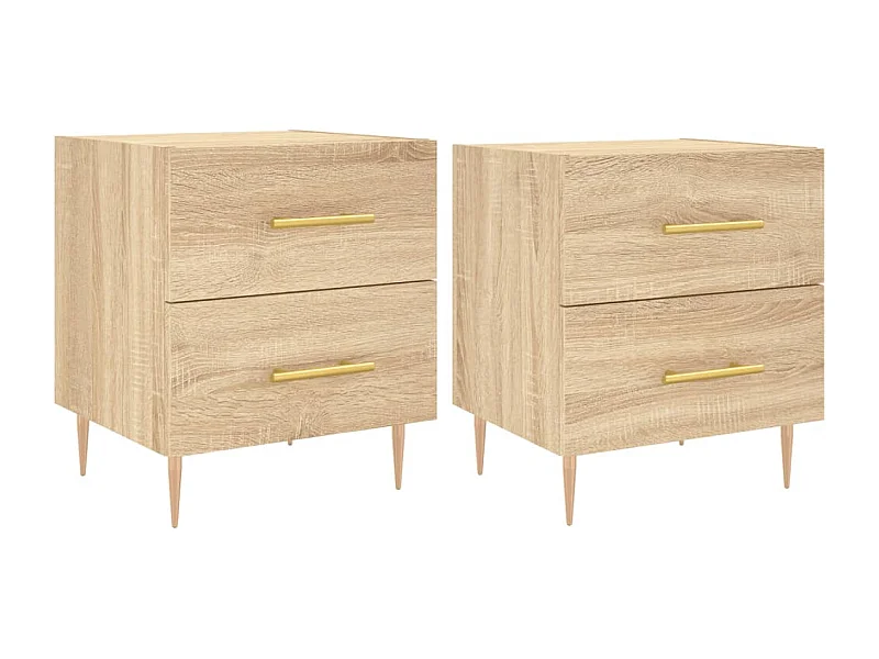 Villa Park  Tables de chevet 2 pcs chêne sonoma 40x35x47,5 cm