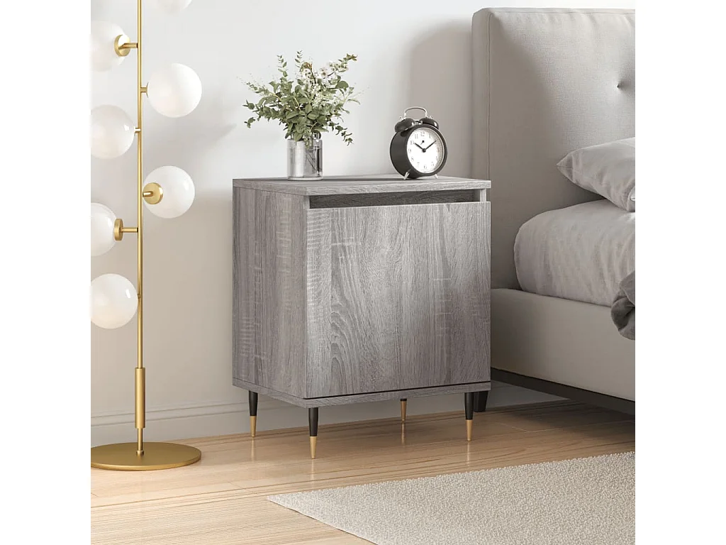 Felina  Table de chevet sonoma gris 40x30x50 cm bois d'ingénierie