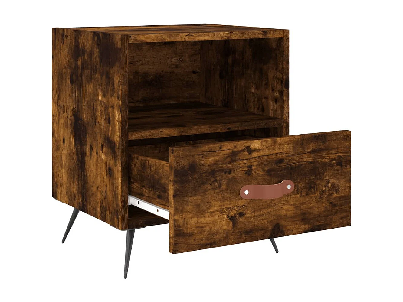 Cala  Comodini 2 pz Rovere Fumo 40x35x47,5 cm in Legno Multistrato