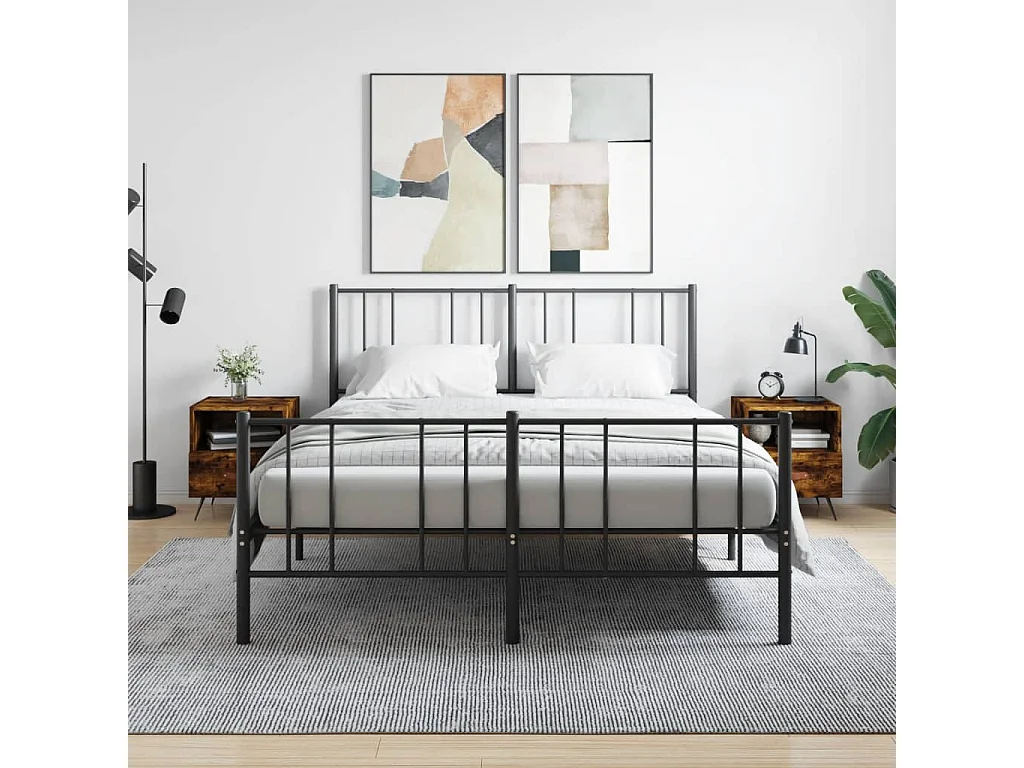 Cala  Comodini 2 pz Rovere Fumo 40x35x47,5 cm in Legno Multistrato