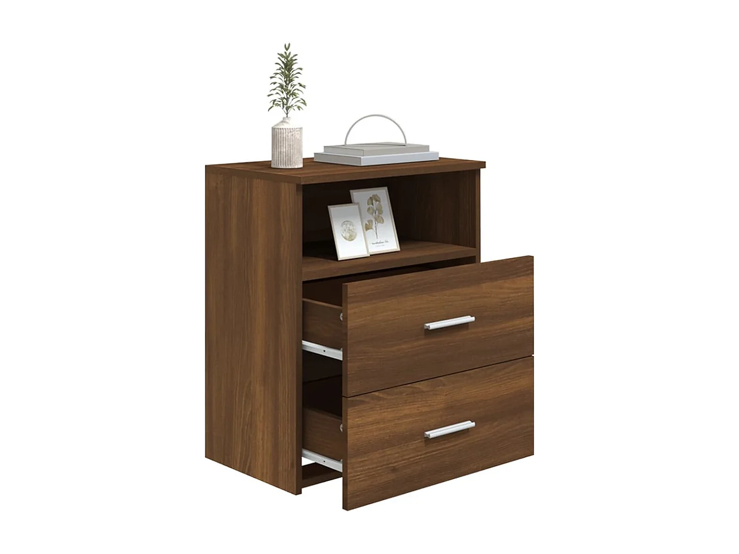 Oldenzaal  Tables de chevet 2 pcs Chêne marron 50x32x60 cm