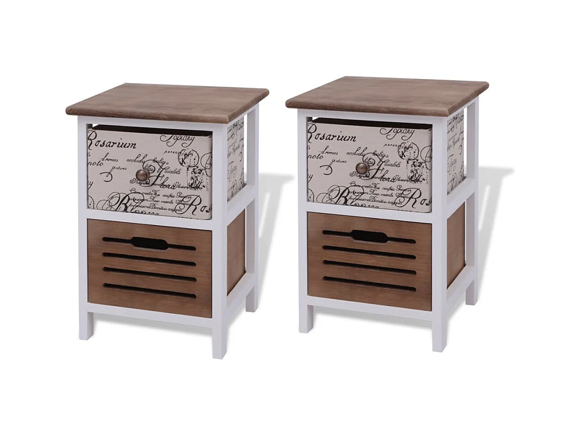 Janina  Table de chevet 2 pcs Bois
