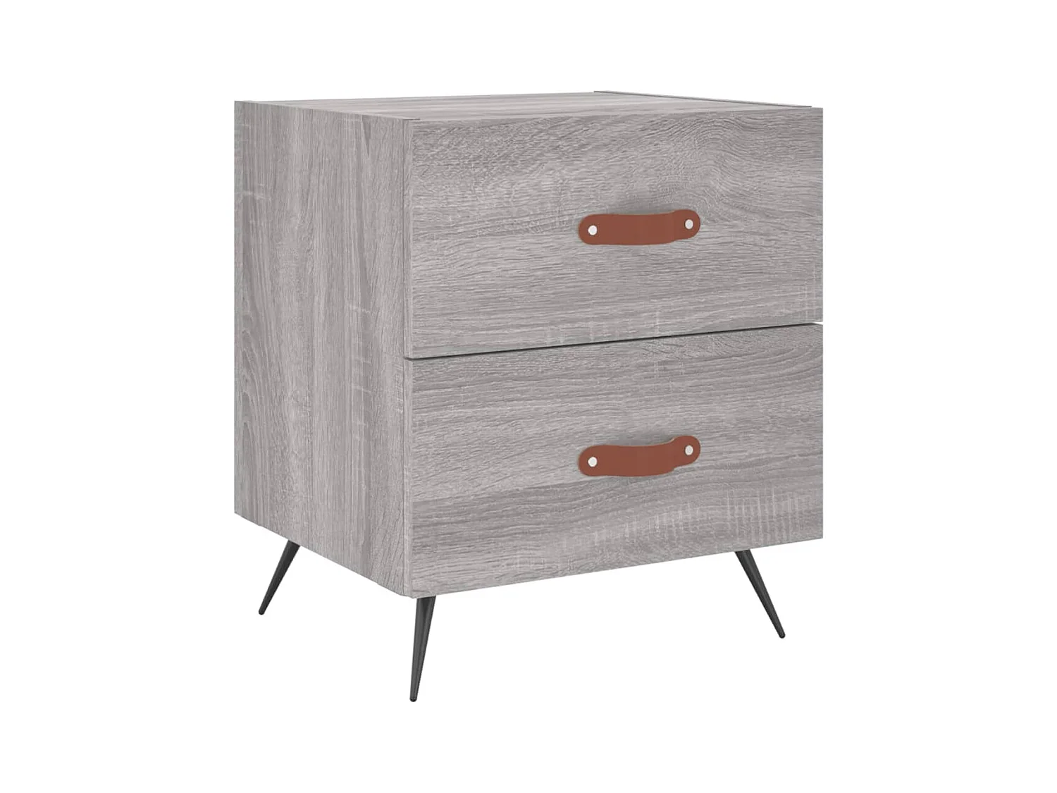 Yvella  Tables de chevet 2 pcs sonoma gris 40x35x47,5 cm