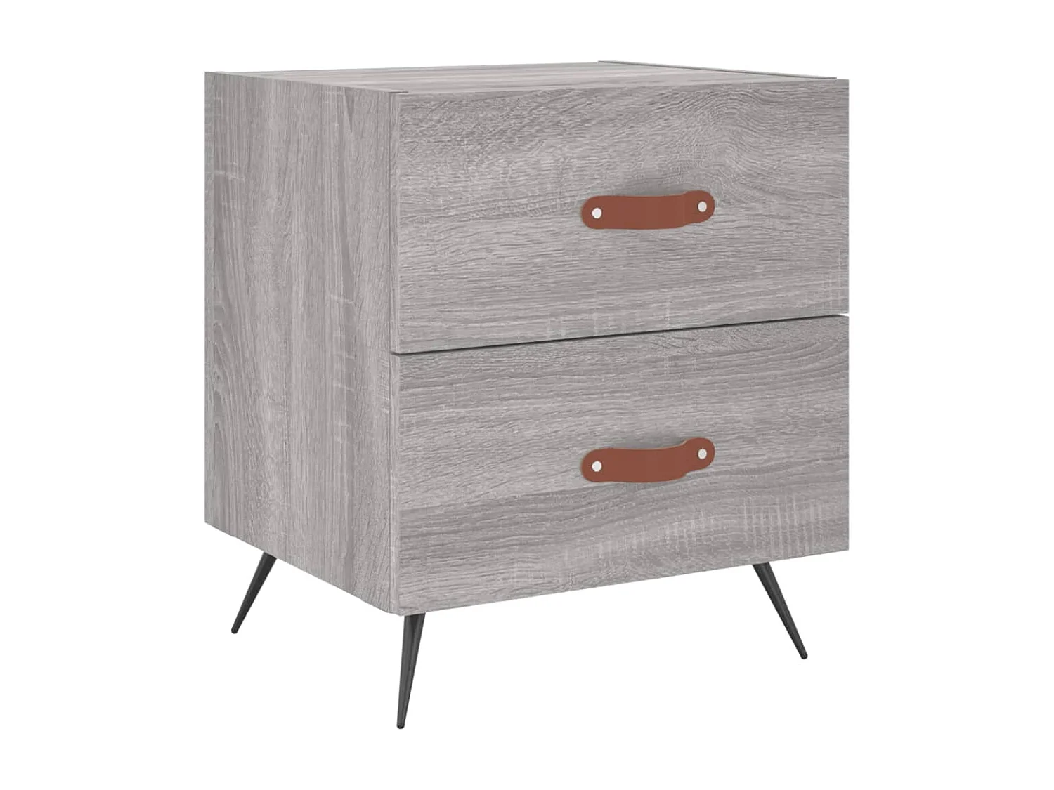 Yvella  Tables de chevet 2 pcs sonoma gris 40x35x47,5 cm