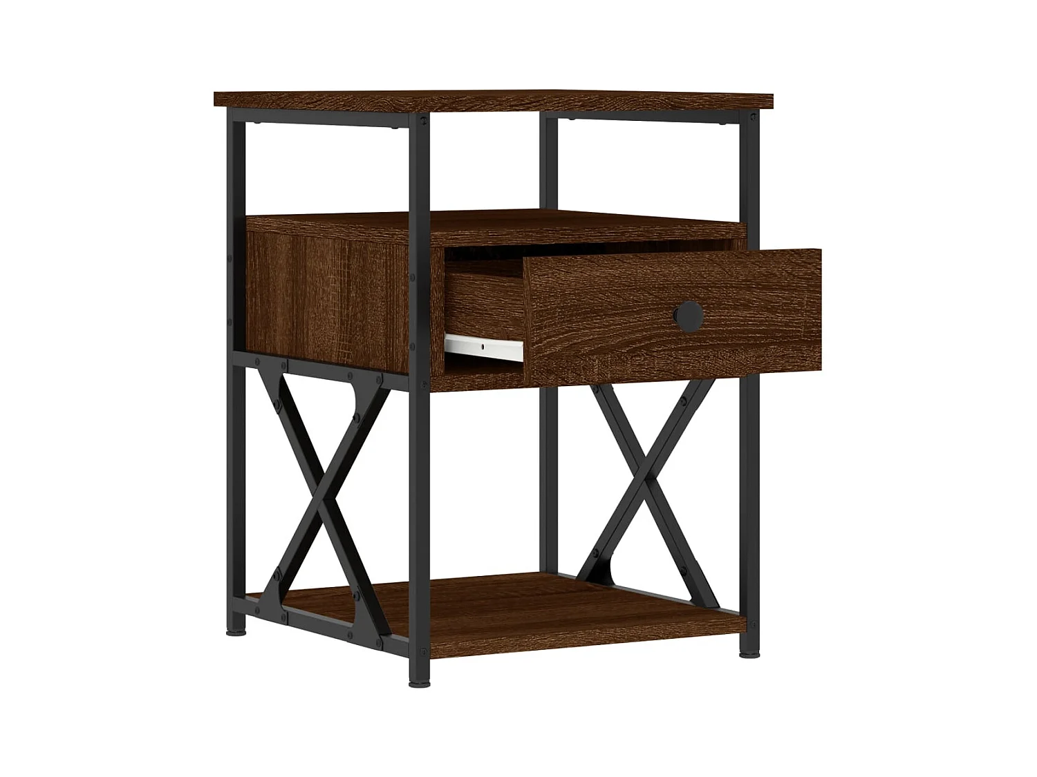 Eufaula  Tables de chevet 2pcs chêne marron 40x42x55cm bois d'ingénierie