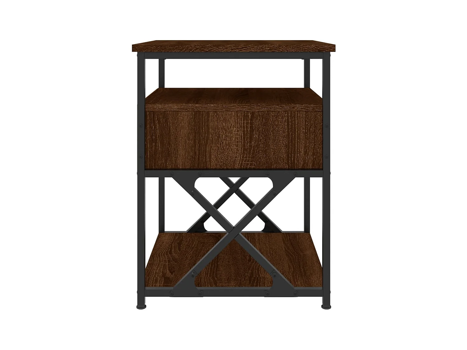 Eufaula  Tables de chevet 2pcs chêne marron 40x42x55cm bois d'ingénierie