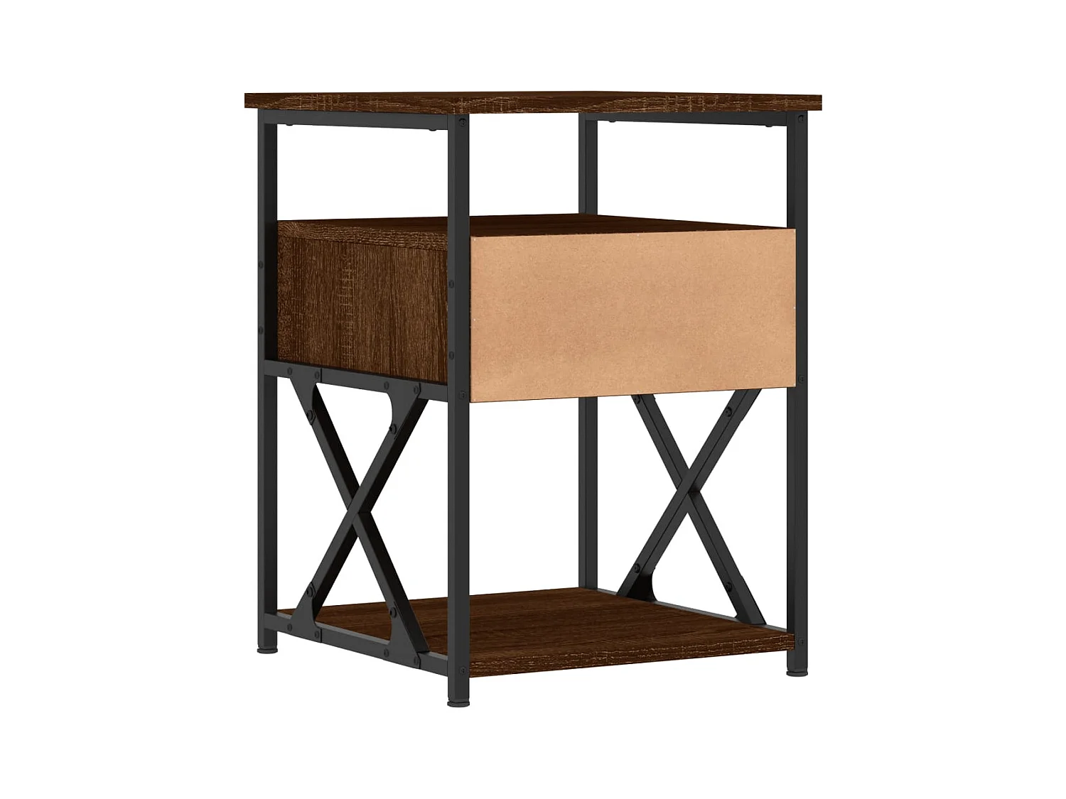 Eufaula  Tables de chevet 2pcs chêne marron 40x42x55cm bois d'ingénierie