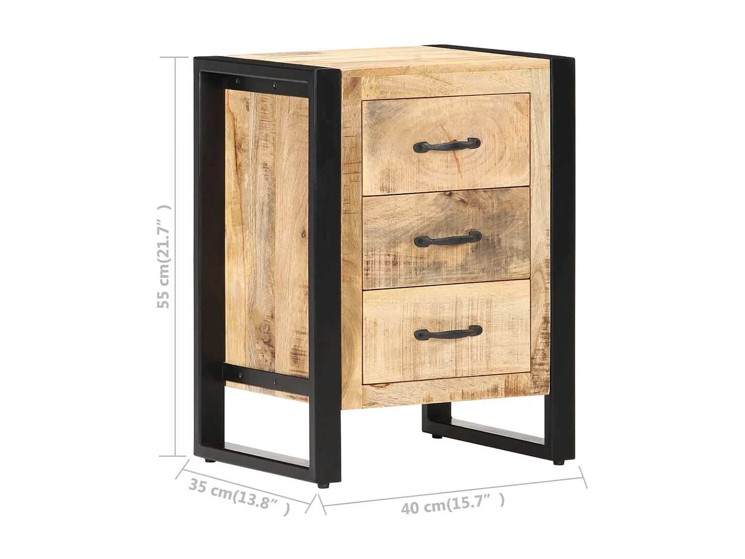 Garden Furniture -  Table de chevet 40x35x55 cm Bois de manguier solide