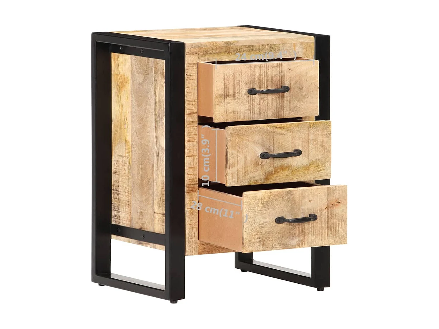 Garden Furniture -  Table de chevet 40x35x55 cm Bois de manguier solide