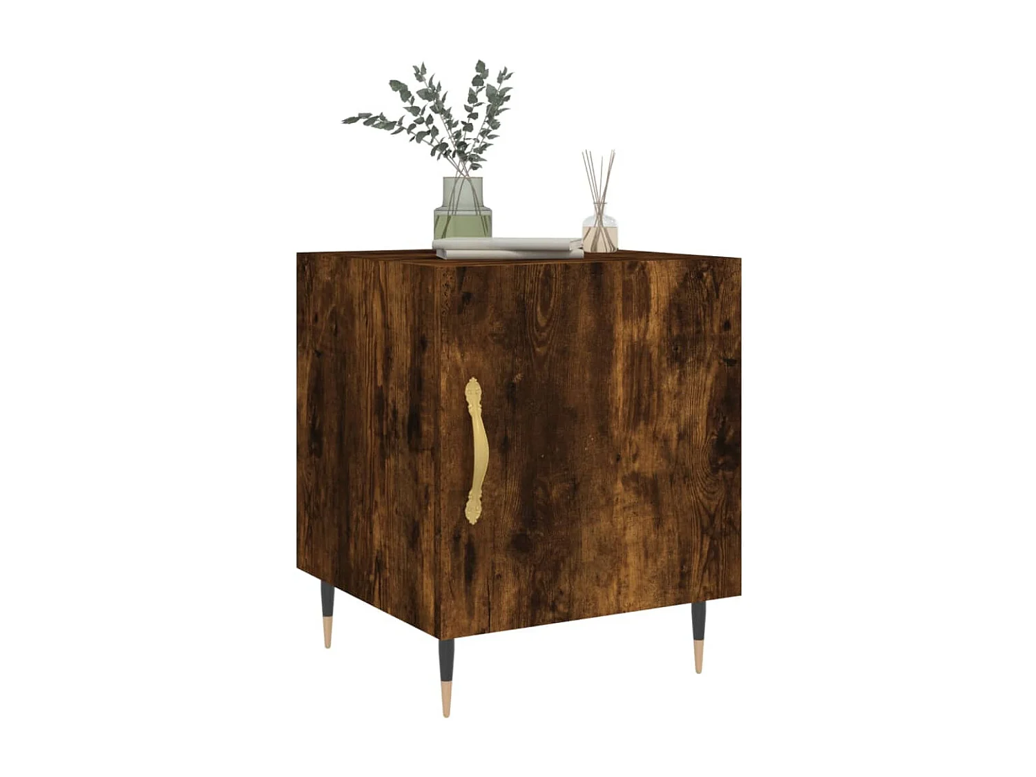 Hayke  Tables de chevet 2 pcs chêne fumé 40x40x50 cm bois d'ingénierie