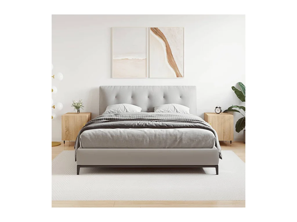 Hayke  Tables de chevet 2 pcs chêne sonoma 40x40x50 cm bois ingénierie