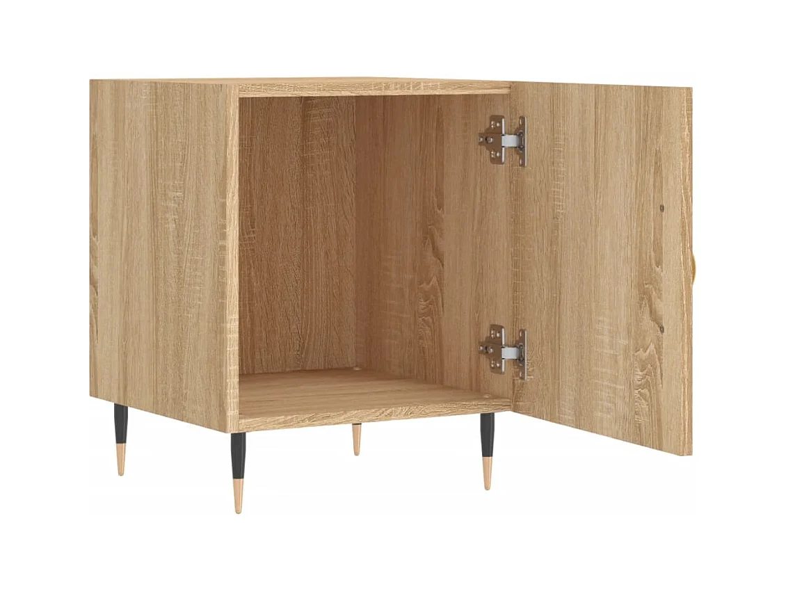 Hayke  Tables de chevet 2 pcs chêne sonoma 40x40x50 cm bois ingénierie