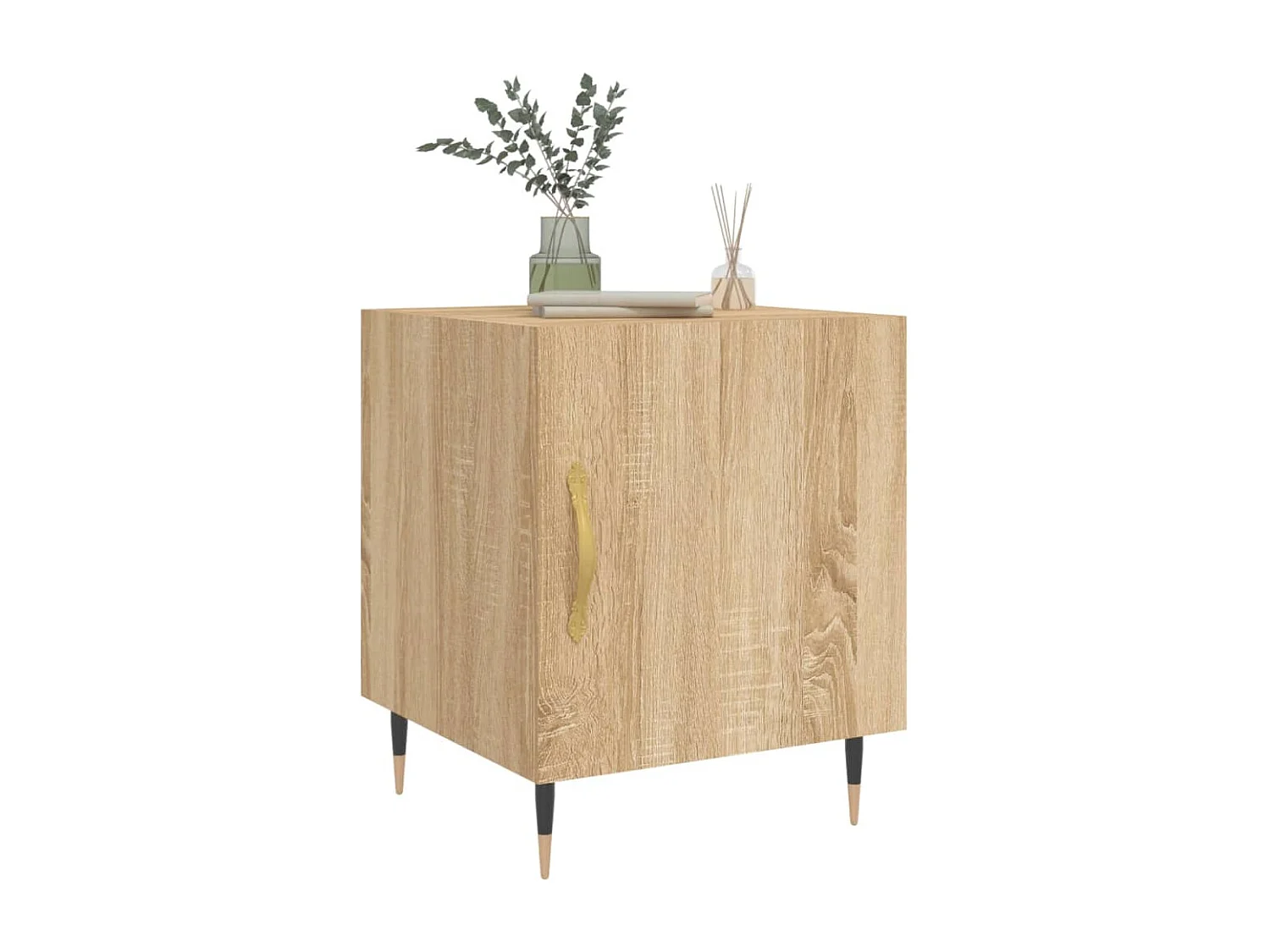 Hayke  Tables de chevet 2 pcs chêne sonoma 40x40x50 cm bois ingénierie