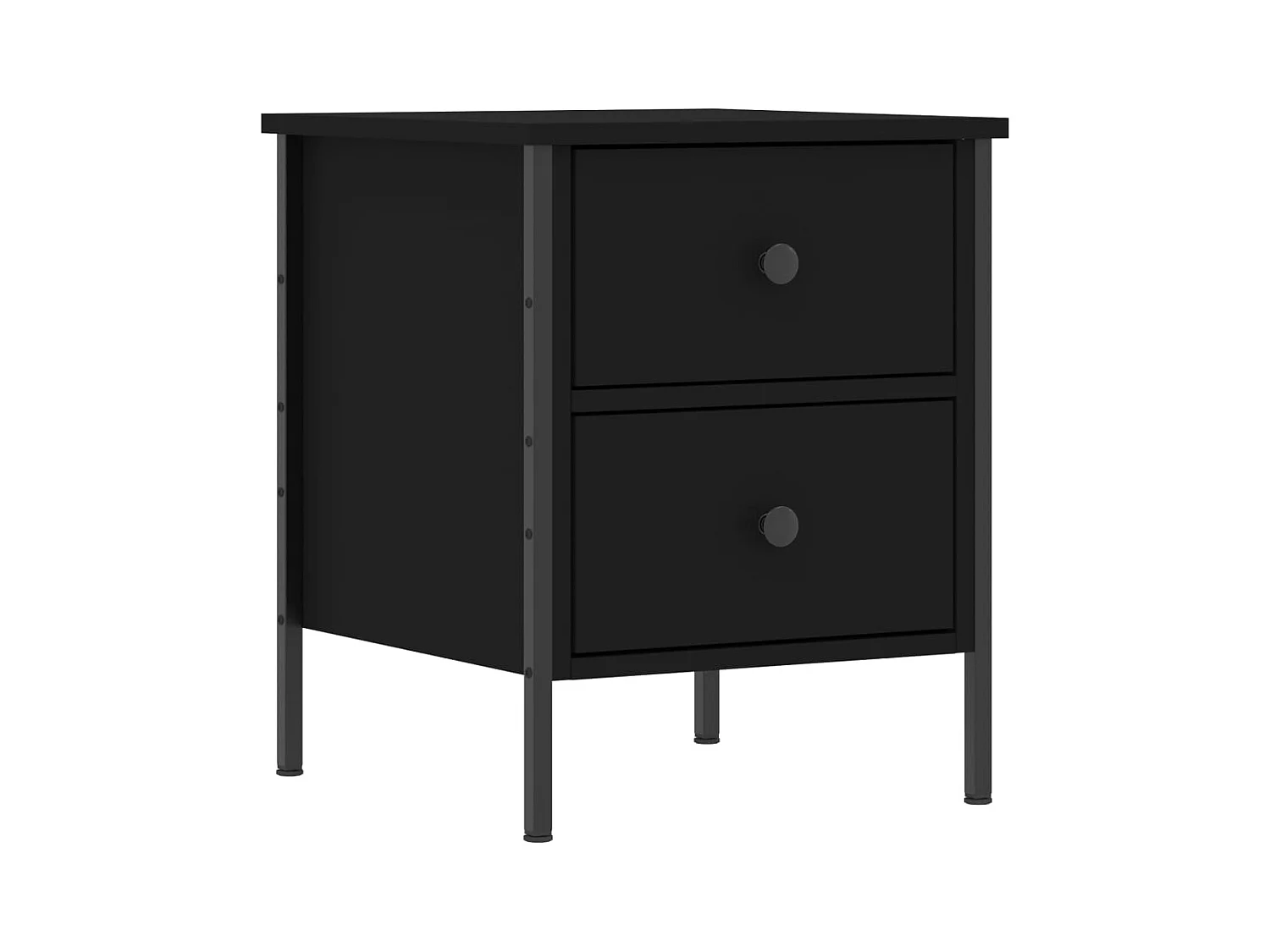 Elmhurst  Table de chevet noir 40x42x50 cm bois d’ingénierie