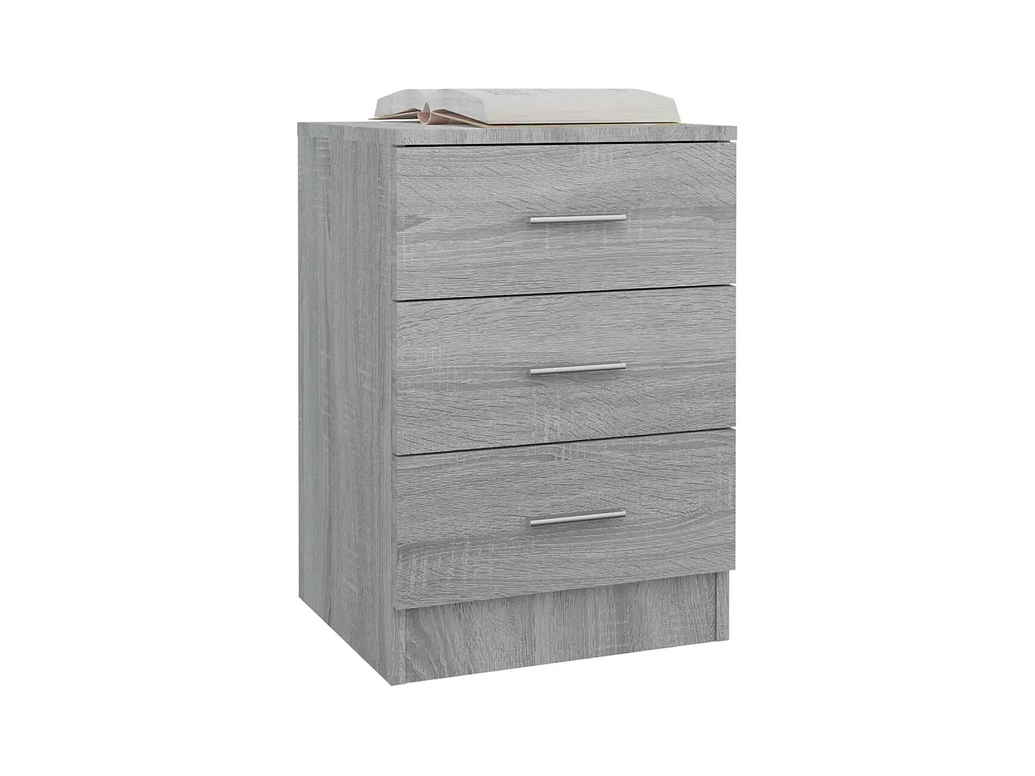 Drumraney  Table de chevet Sonoma gris 38x35x56 cm Bois d'ingénierie