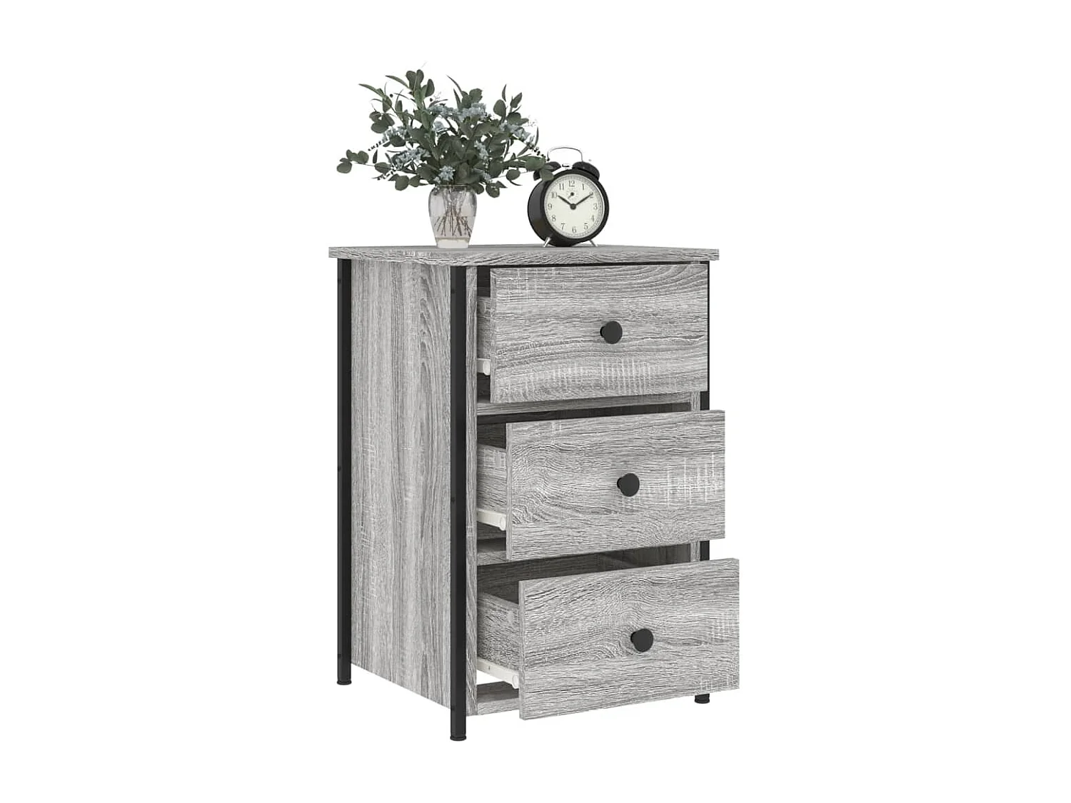 Elorin  Tables de chevet 2 pcs sonoma gris 40x36x60cm bois d'ingénierie