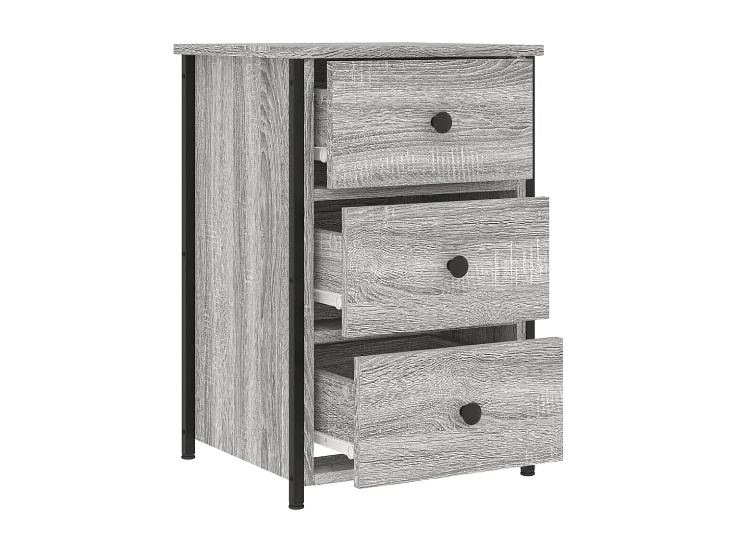 Elorin  Tables de chevet 2 pcs sonoma gris 40x36x60cm bois d'ingénierie