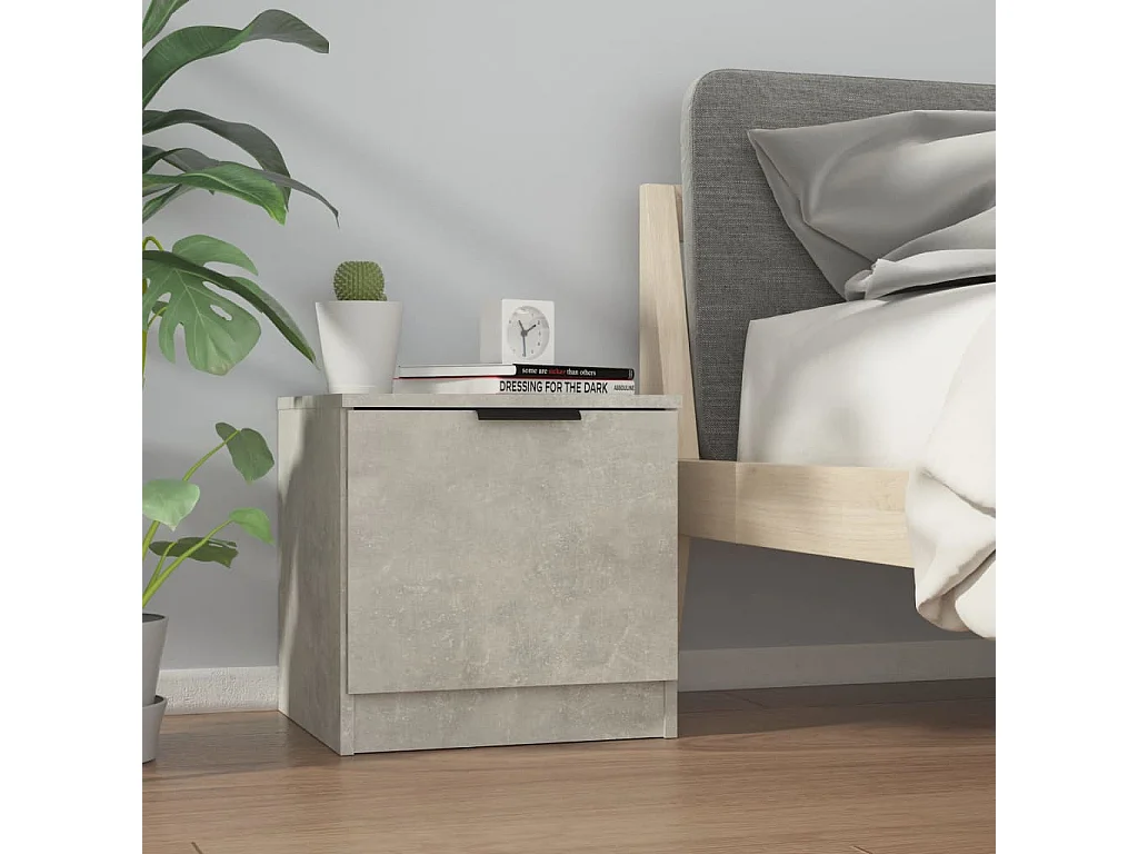 Pekela  Tables de chevet 2 pcs Gris béton 40x39x40 cm