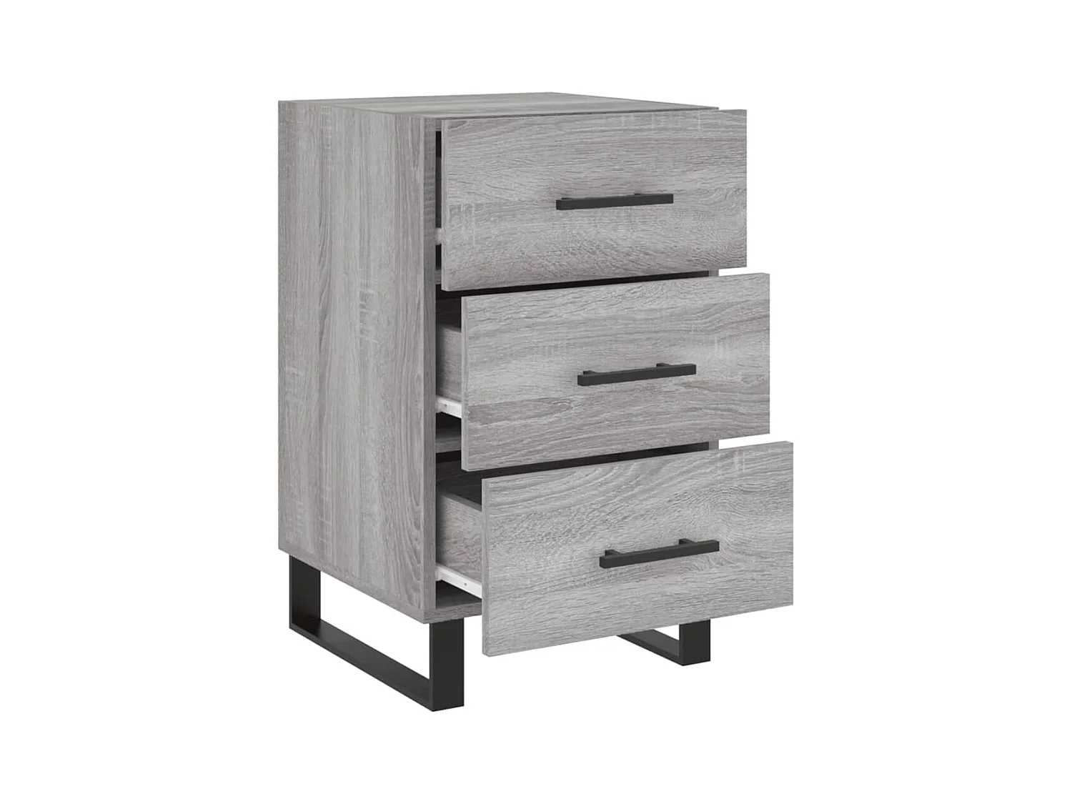 Eilven  Table de chevet sonoma gris 40x40x66 cm bois d'ingénierie