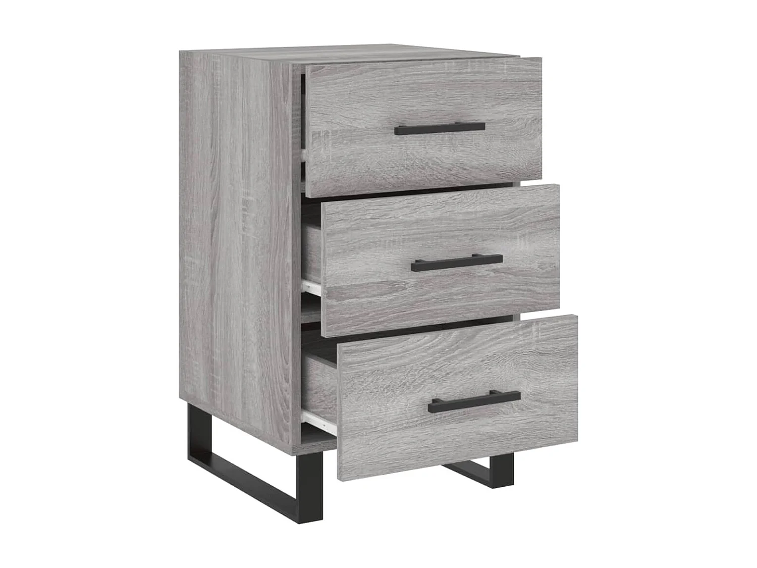 Eilven  Table de chevet sonoma gris 40x40x66 cm bois d'ingénierie