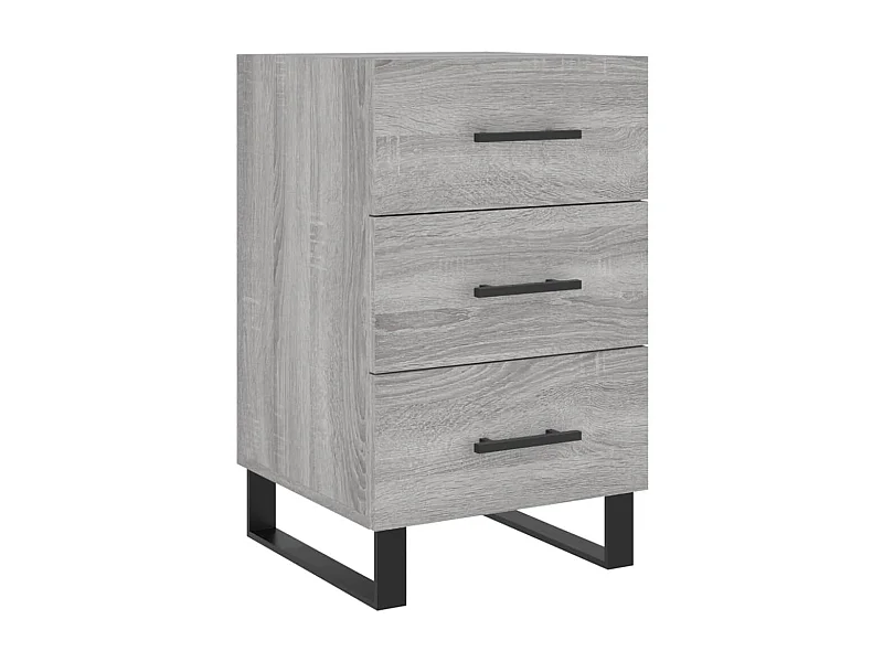 Eilven  Mesita de noche madera de ingeniería gris Sonoma 40x40x66 cm