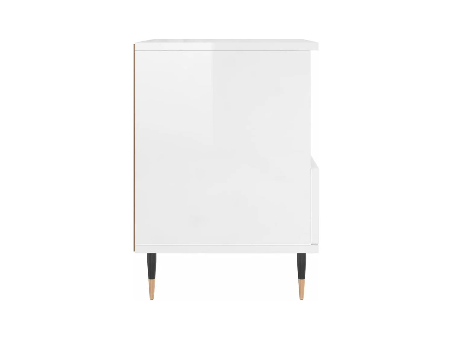 Blandon  Tables de chevet 2 pcs blanc brillant 40x35x50 cm